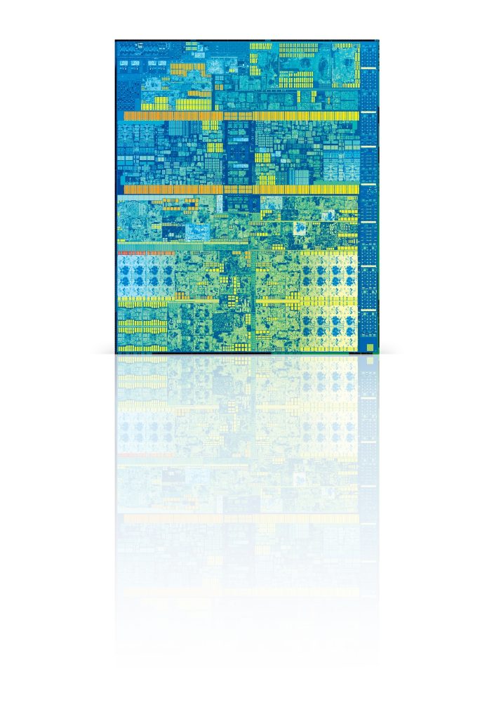 7th Gen Intel Core die with mirror effect