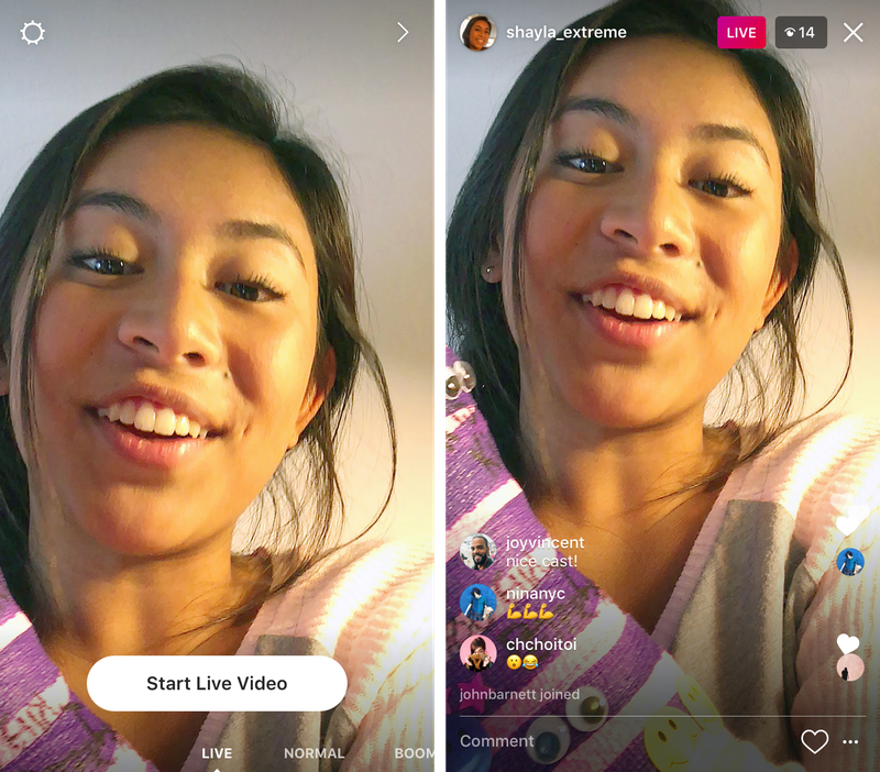 Instagram adds live video broadcasts and disappearing photos