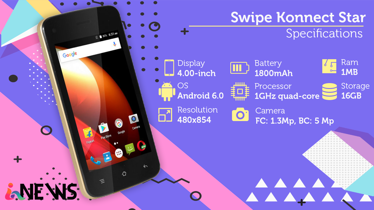 Swipe Konnect Star Specifications, Features and Price