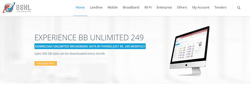 The new Rs. 249 BSNL plan offers up to 300GB data in a month