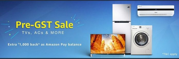 Amazon Sale: Pre-GST Offers on TVs, Home Appliances, and Other Deals