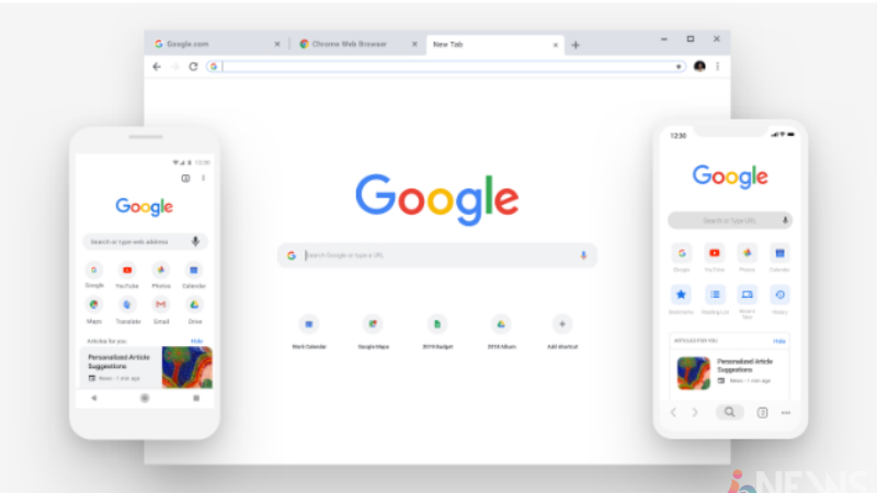 Download New Google chrome 69 with Material Theme Design