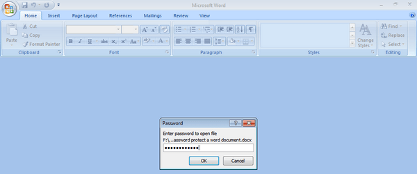 how to password protect a word document 4