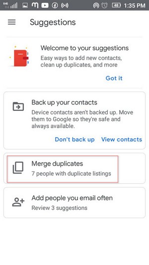 merge duplicate contacts android 4