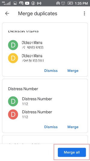 merge duplicate contacts android 6
